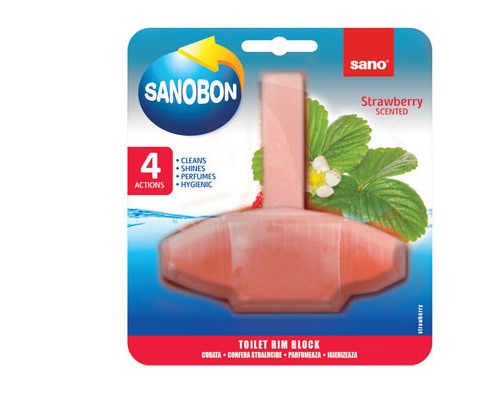 SANO BON STRAWBERY 55g Odorizant vas toaleta Set 3 Buc